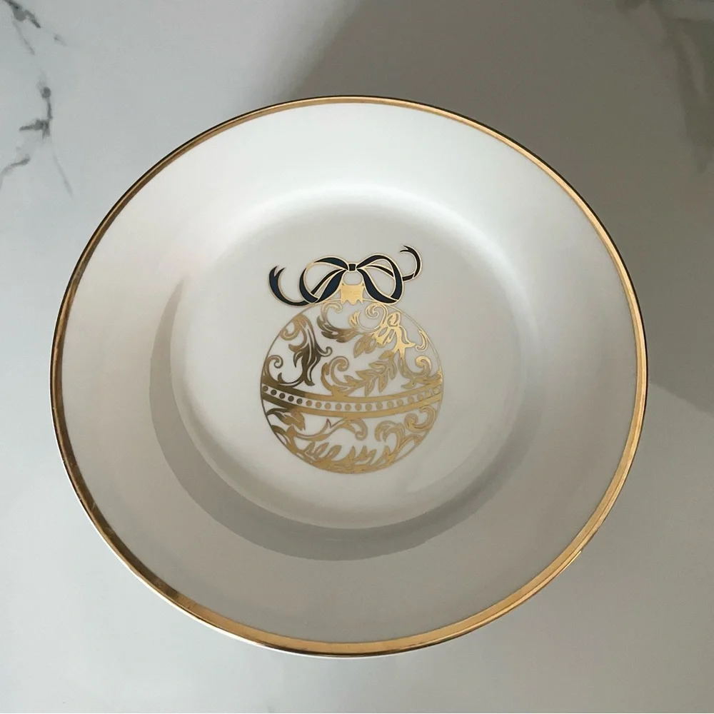 SET of 6 Gold Ornament Plates by Pier 1